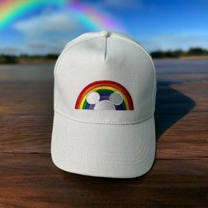 Disney World Parks Mickey Mouse Rainbow LGBTQ Pride Ball Cap Hat Adjustable NWT